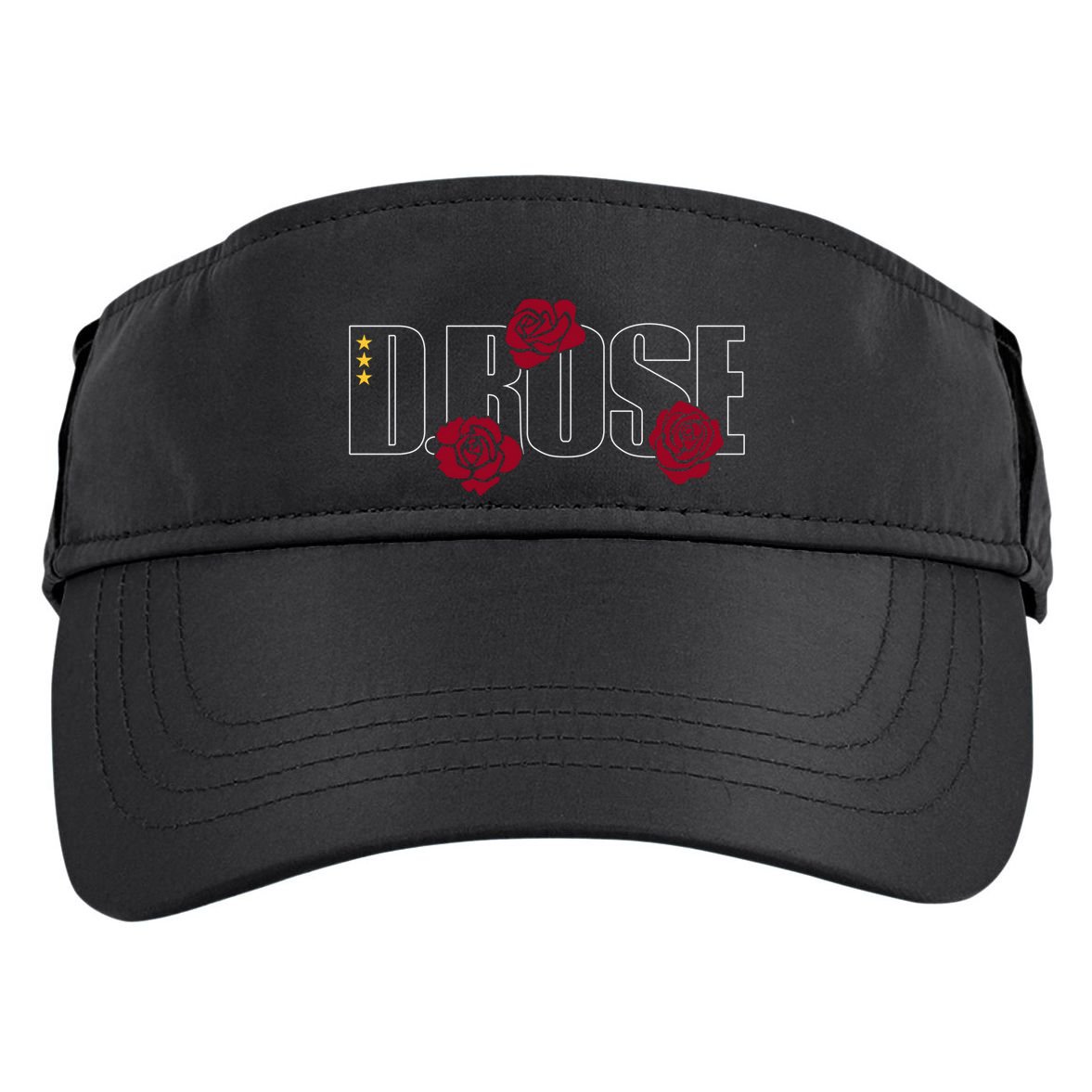 D. Rose With Three Yellow Stars Adult Drive Performance Visor