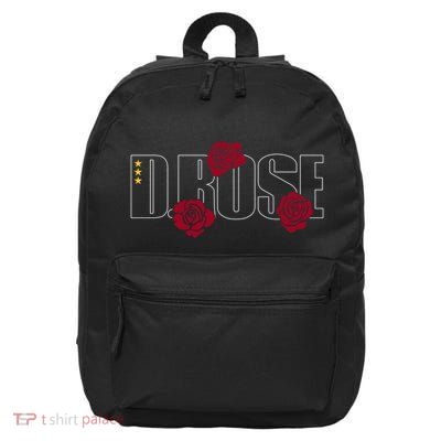 D. Rose With Three Yellow Stars 16 in Basic Backpack