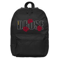 D. Rose With Three Yellow Stars 16 in Basic Backpack