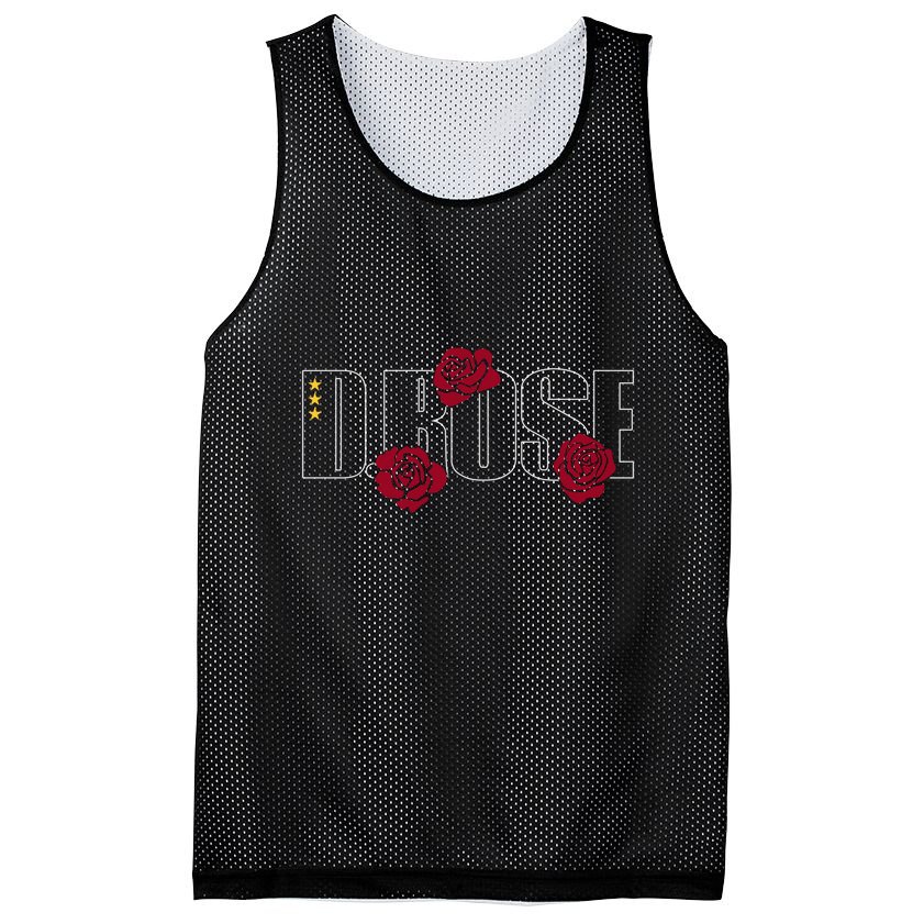 D. Rose With Three Yellow Stars Mesh Reversible Basketball Jersey Tank