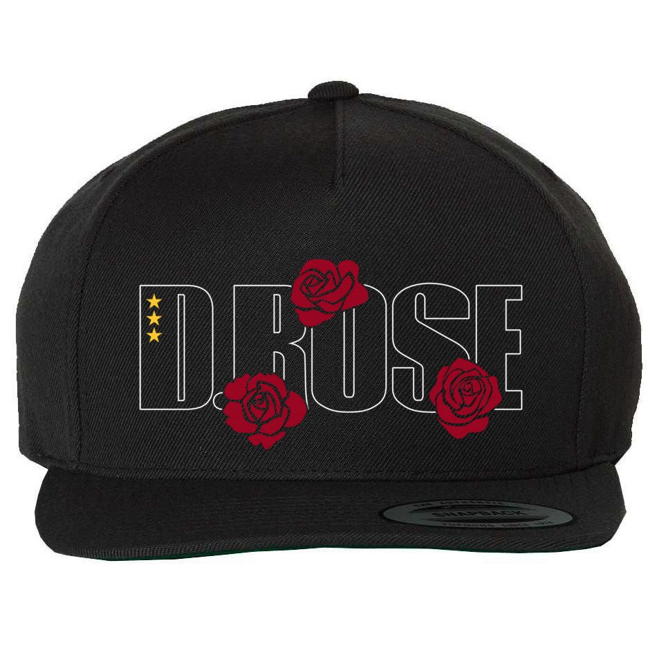 D. Rose With Three Yellow Stars Wool Snapback Cap