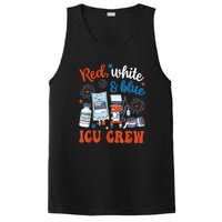 Day Red White Blue Icu Crew Icu Nurse 4th July Independence Gift PosiCharge Competitor Tank