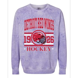 Detroit Red Wing Hockey Team Supporter Colorblast Crewneck Sweatshirt