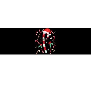 Dabbing Red White Candy Canes Merry Christmas 2021 Santa Hat Bumper Sticker