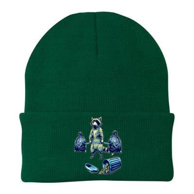 Deadlifting Raccoon Weightlifting Bodybuilding Fitness Gym Knit Cap Winter Beanie