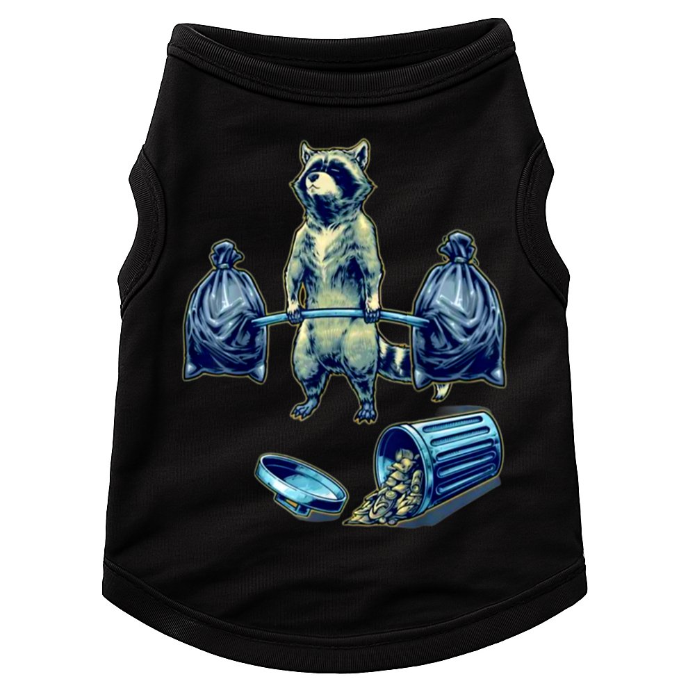 Deadlifting Raccoon Weightlifting Bodybuilding Fitness Gym Doggie Tank