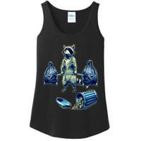 Deadlifting Raccoon Weightlifting Bodybuilding Fitness Gym Ladies Essential Tank