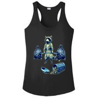 Deadlifting Raccoon Weightlifting Bodybuilding Fitness Gym Ladies PosiCharge Competitor Racerback Tank