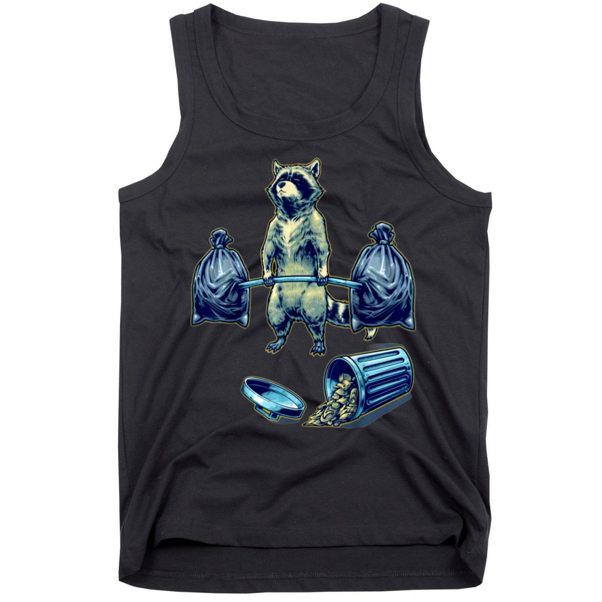 Deadlifting Raccoon Weightlifting Bodybuilding Fitness Gym Tank Top