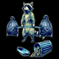 Deadlifting Raccoon Weightlifting Bodybuilding Fitness Gym Toddler T-Shirt