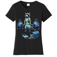 Deadlifting Raccoon Weightlifting Bodybuilding Fitness Gym Women's T-Shirt