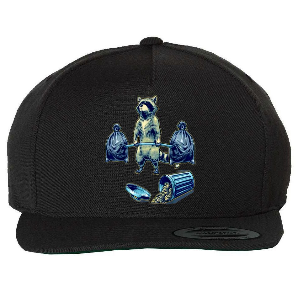 Deadlifting Raccoon Weightlifting Bodybuilding Fitness Gym Wool Snapback Cap