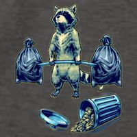 Deadlifting Raccoon Weightlifting Bodybuilding Fitness Gym Vector Backpack