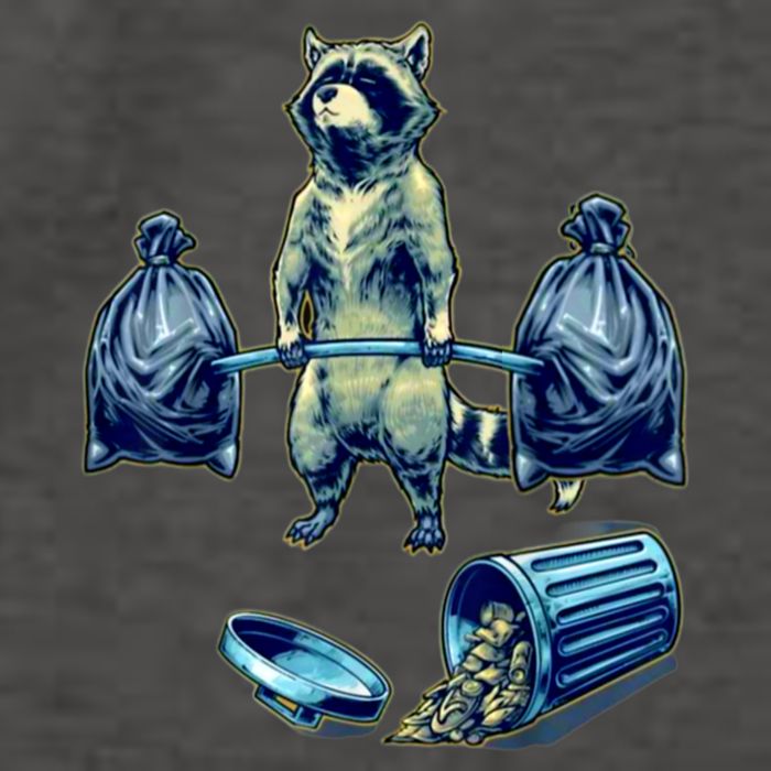 Deadlifting Raccoon Weightlifting Bodybuilding Fitness Gym Vector Backpack