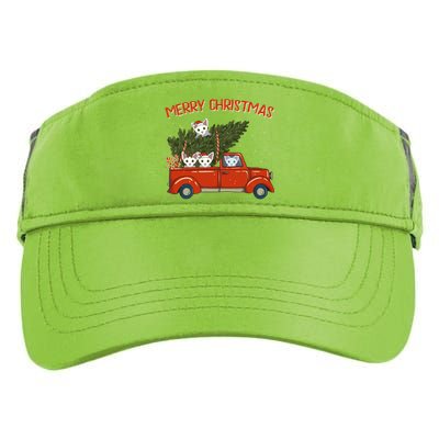 Devon Rex Xmas Vintage Red Pickup Retro Truck Gift Adult Drive Performance Visor