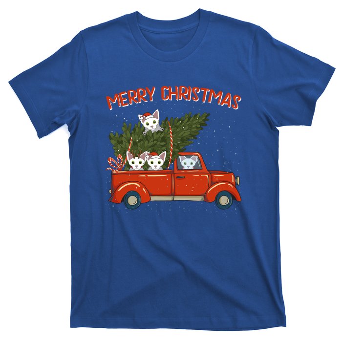 Devon Rex Xmas Vintage Red Pickup Retro Truck Gift T-Shirt