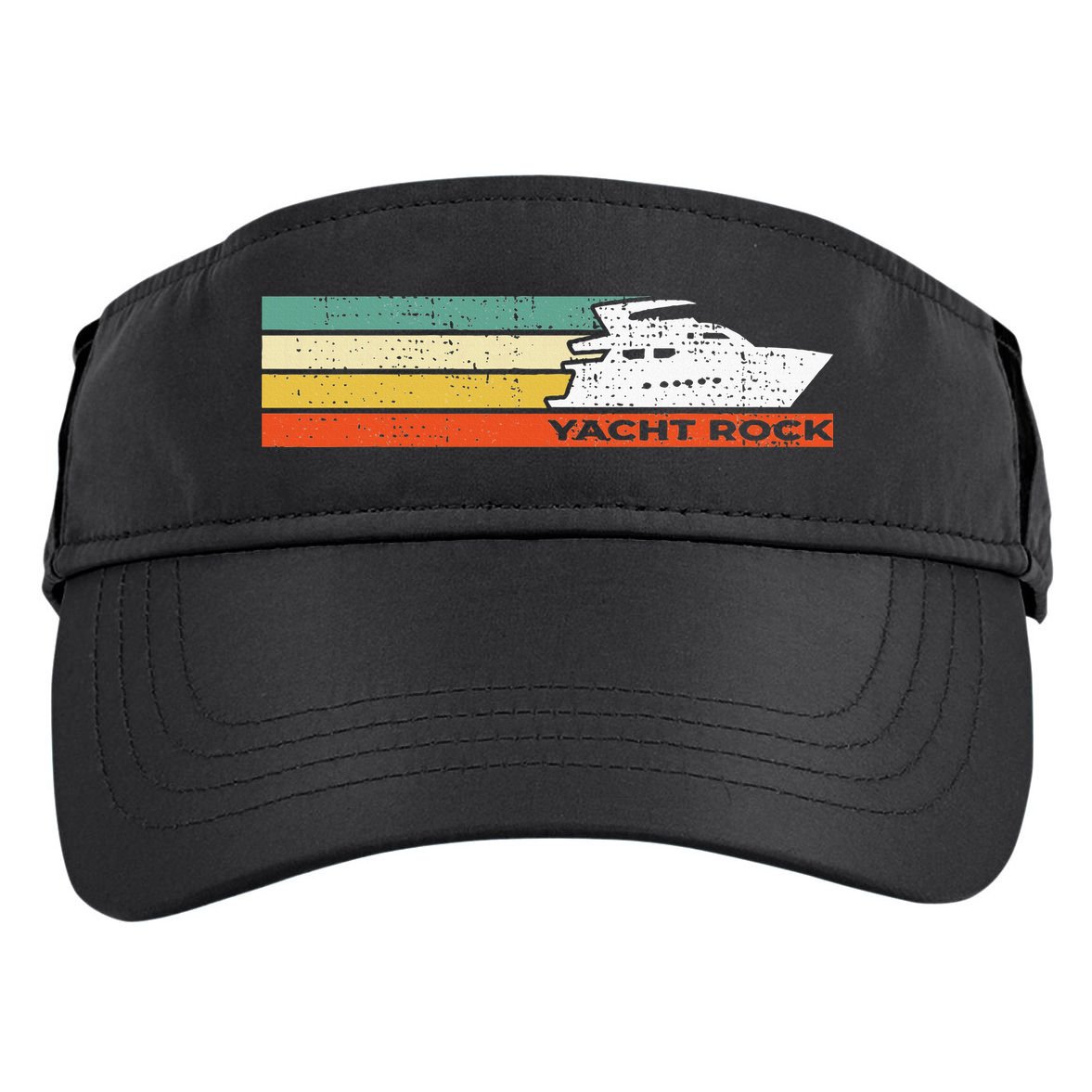 Distressed Retro Yacht Rock Adult Drive Performance Visor