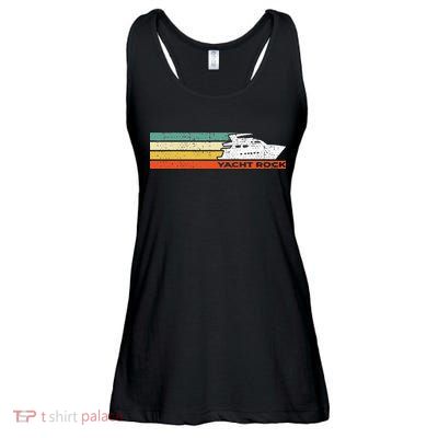 Distressed Retro Yacht Rock Ladies Essential Flowy Tank