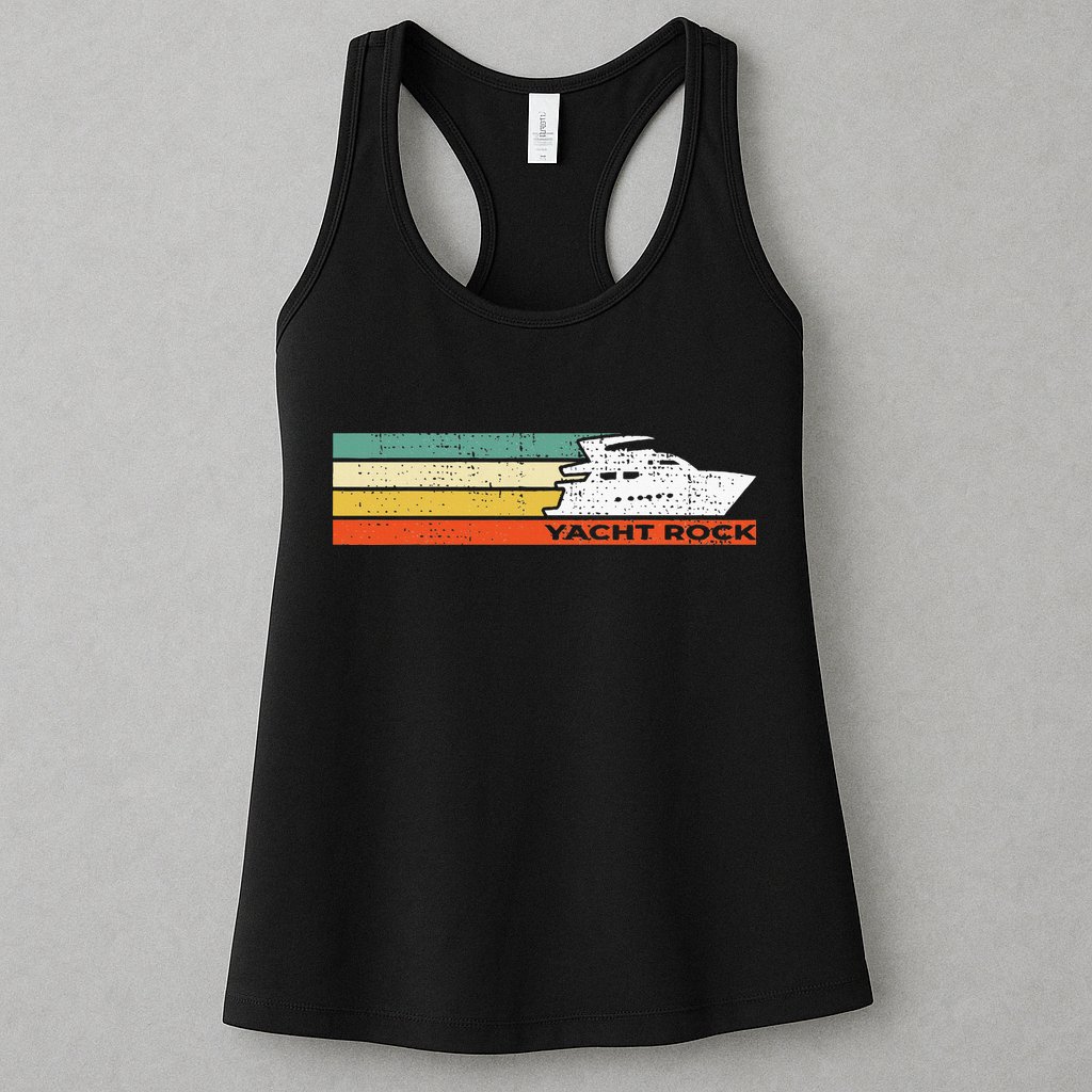 Distressed Retro Yacht Rock Womens Tank Top