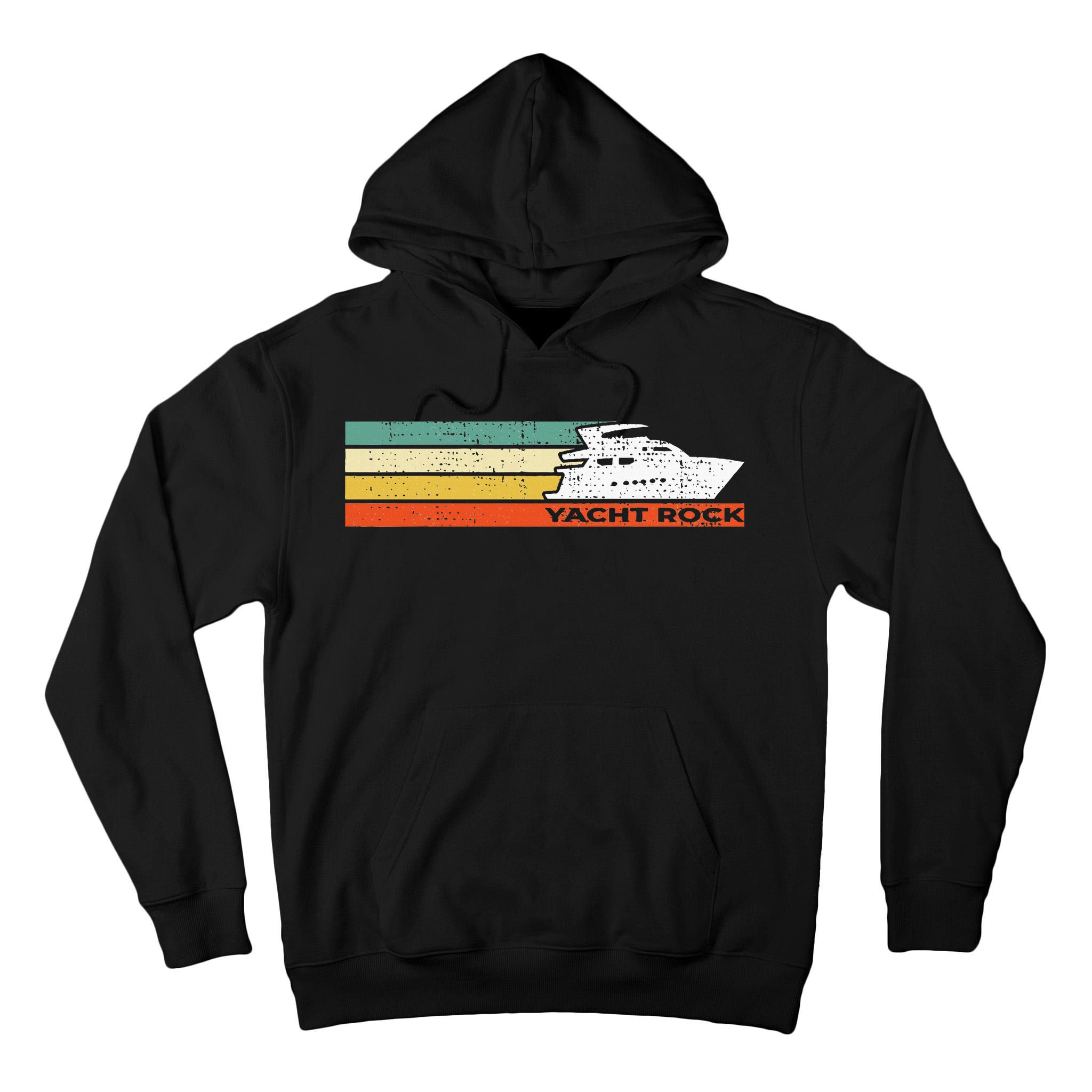 Distressed Retro Yacht Rock Tall Hoodie