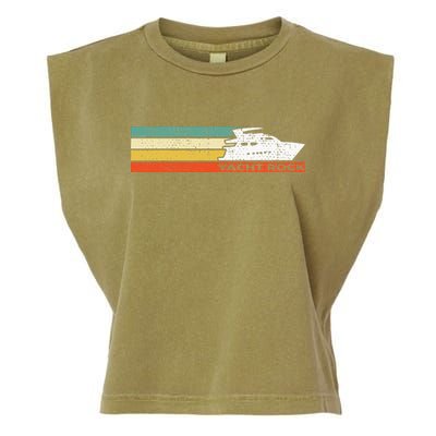 Distressed Retro Yacht Rock Garment-Dyed Women's Muscle Tee