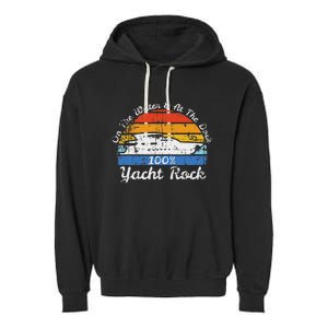 Distressed Retro Yacht Rock Garment-Dyed Fleece Hoodie