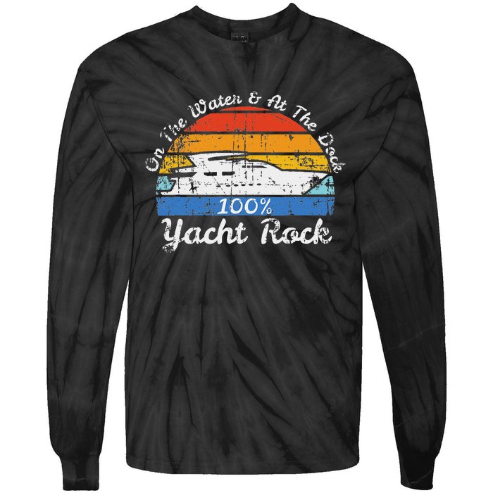 Distressed Retro Yacht Rock Tie-Dye Long Sleeve Shirt