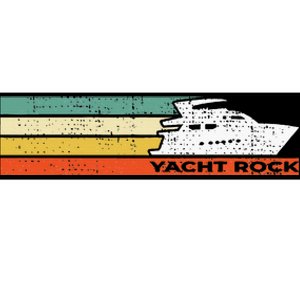 Distressed Retro Yacht Rock Bumper Sticker