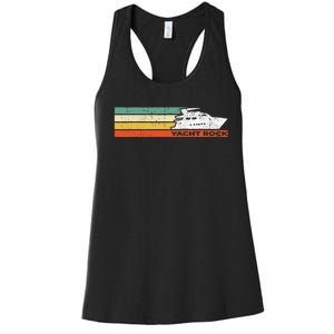 Distressed Retro Yacht Rock Women's Racerback Tank