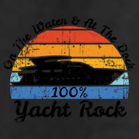 Distressed Retro Yacht Rock Gift 7 Panel Mesh Trucker Snapback Hat