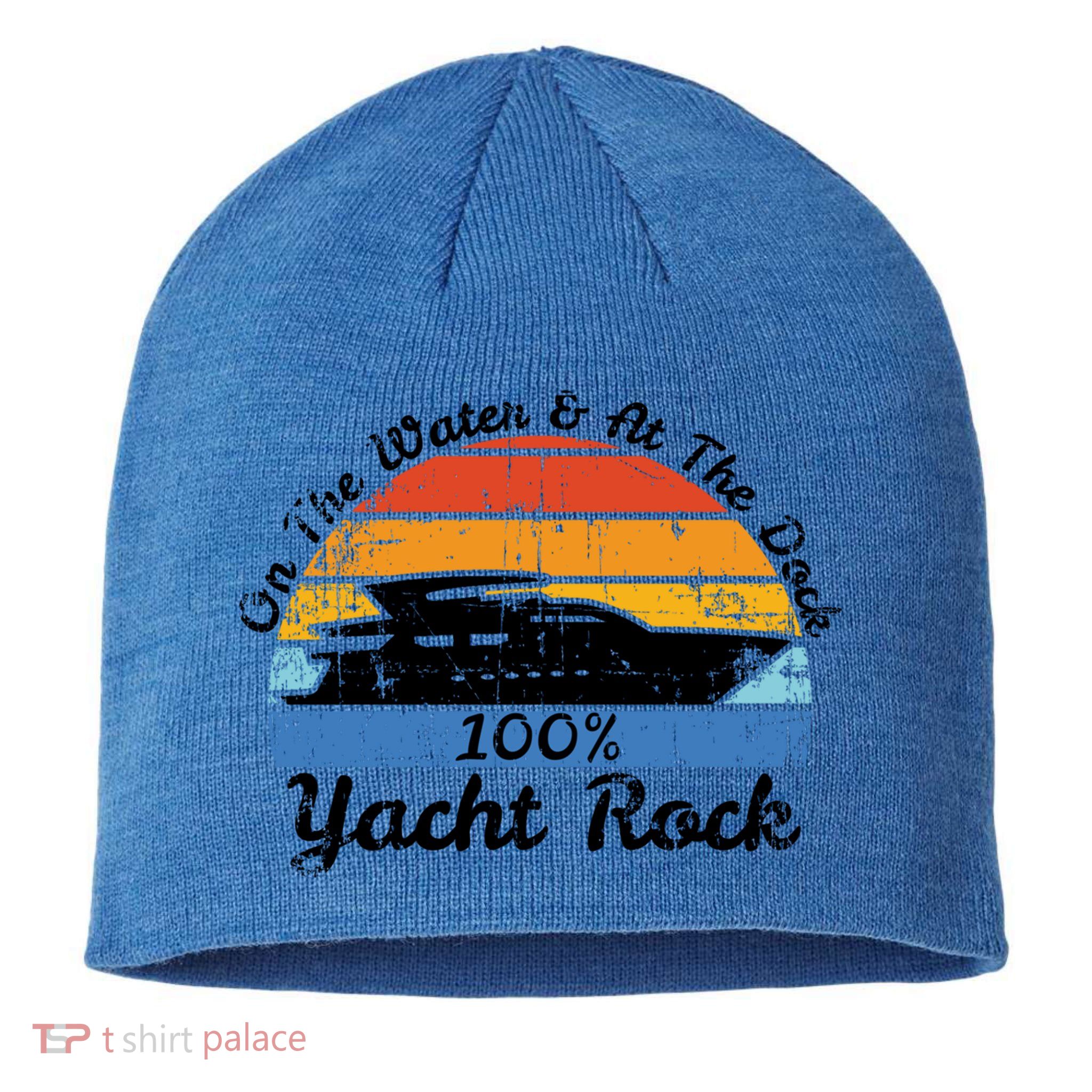 Distressed Retro Yacht Rock Gift Sustainable Beanie
