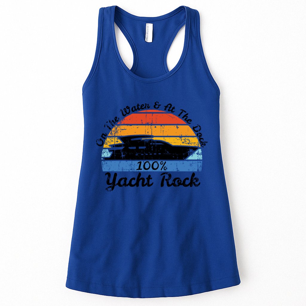 Distressed Retro Yacht Rock Gift Womens Tank Top