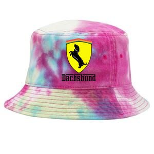 Dachshund Racing Yellow Tie-Dyed Bucket Hat