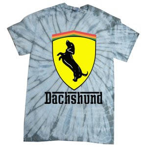 Dachshund Racing Yellow Tie-Dye T-Shirt