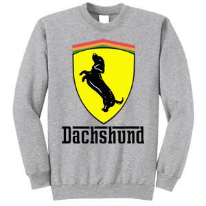 Dachshund Racing Yellow Tall Sweatshirt