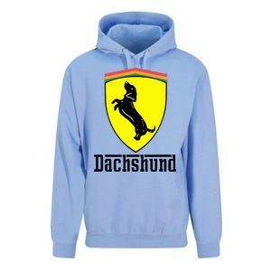 Dachshund Racing Yellow Unisex Surf Hoodie