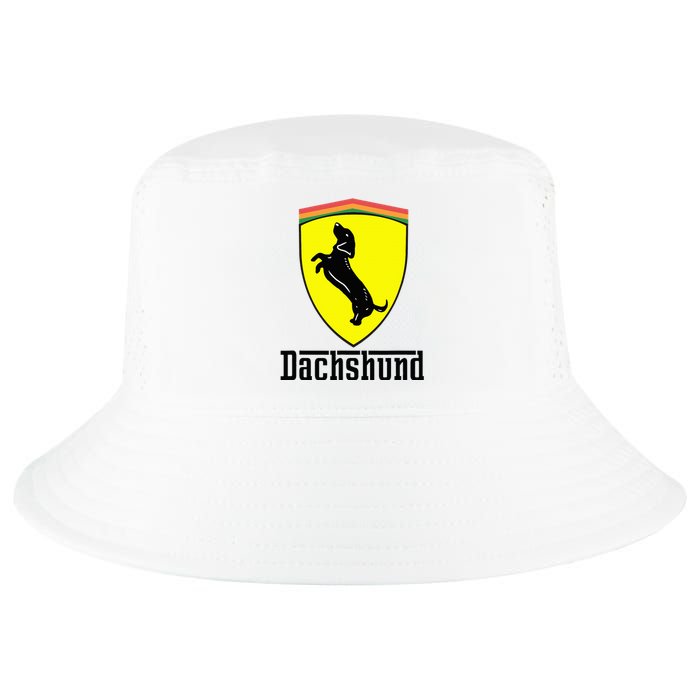 Dachshund Racing Yellow Cool Comfort Performance Bucket Hat