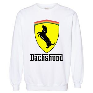 Dachshund Racing Yellow Garment-Dyed Sweatshirt