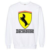 Dachshund Racing Yellow Garment-Dyed Sweatshirt