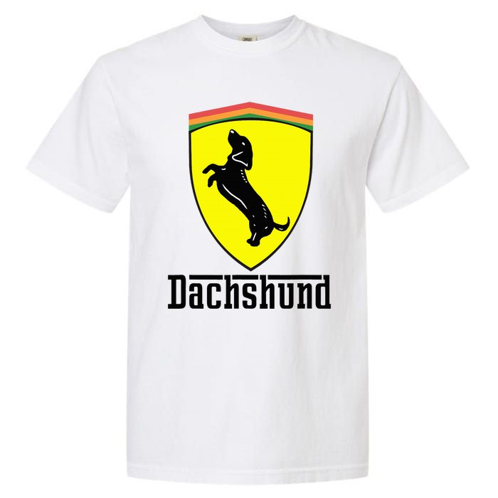 Dachshund Racing Yellow Garment-Dyed Heavyweight T-Shirt