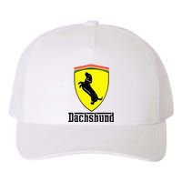 Dachshund Racing Yellow Yupoong Adult 5-Panel Trucker Hat