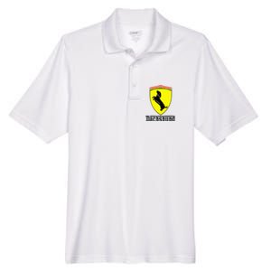 Dachshund Racing Yellow Men's Origin Performance Pique Polo