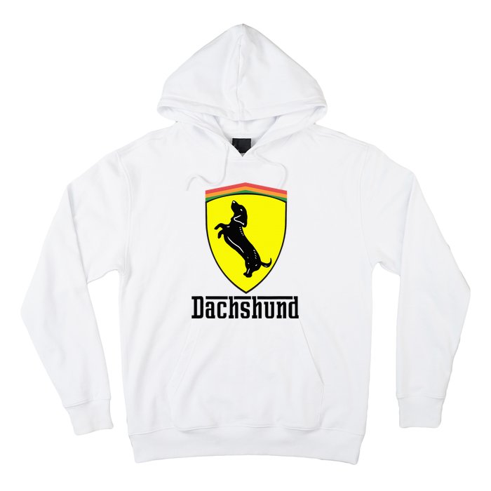 Dachshund Racing Yellow Hoodie