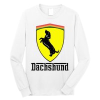 Dachshund Racing Yellow Long Sleeve Shirt