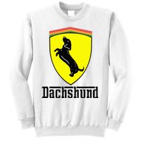 Dachshund Racing Yellow Sweatshirt