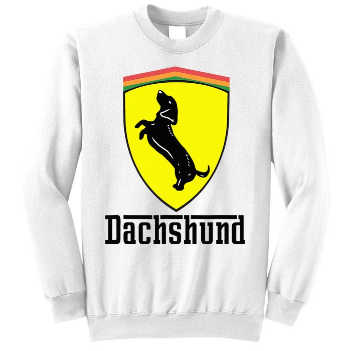 Dachshund Racing Yellow Sweatshirt