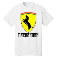 Dachshund Racing Yellow Tall T-Shirt