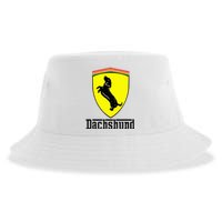 Dachshund Racing Yellow Sustainable Bucket Hat