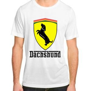 Dachshund Racing Yellow Adult ChromaSoft Performance T-Shirt