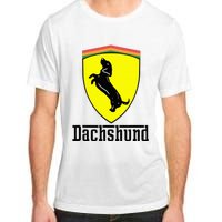 Dachshund Racing Yellow Adult ChromaSoft Performance T-Shirt